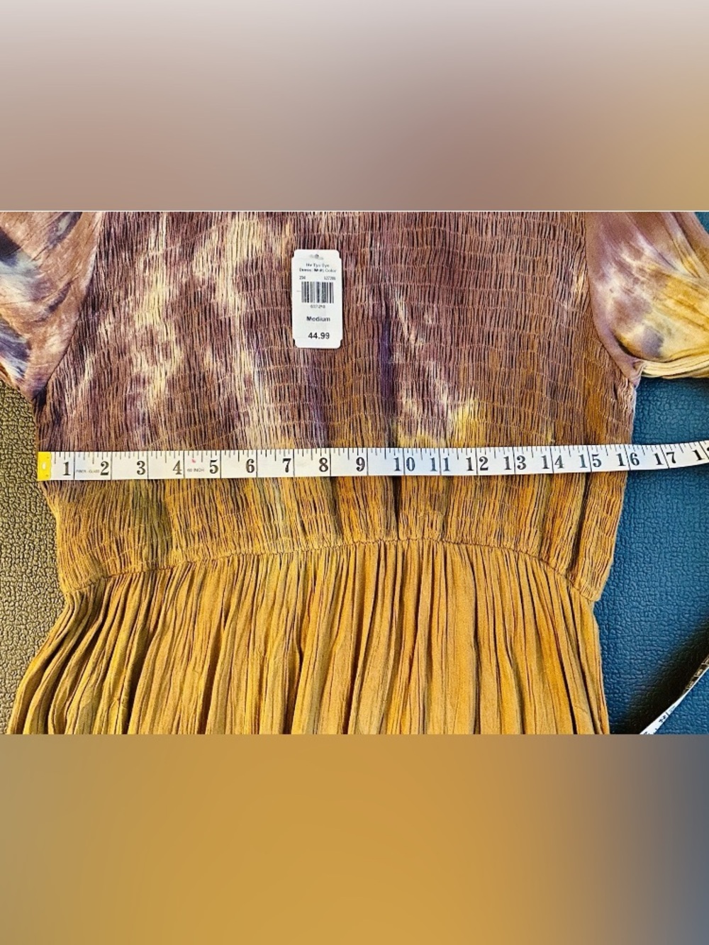 Boho Hippie Maxi Dress Tie Dye Peasant Fall Autumn Woman's  M (Cracker Barre - Picture 8 of 10